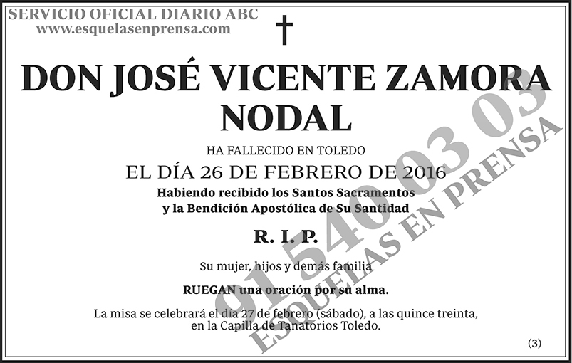 José Vicente Zamora Nodal